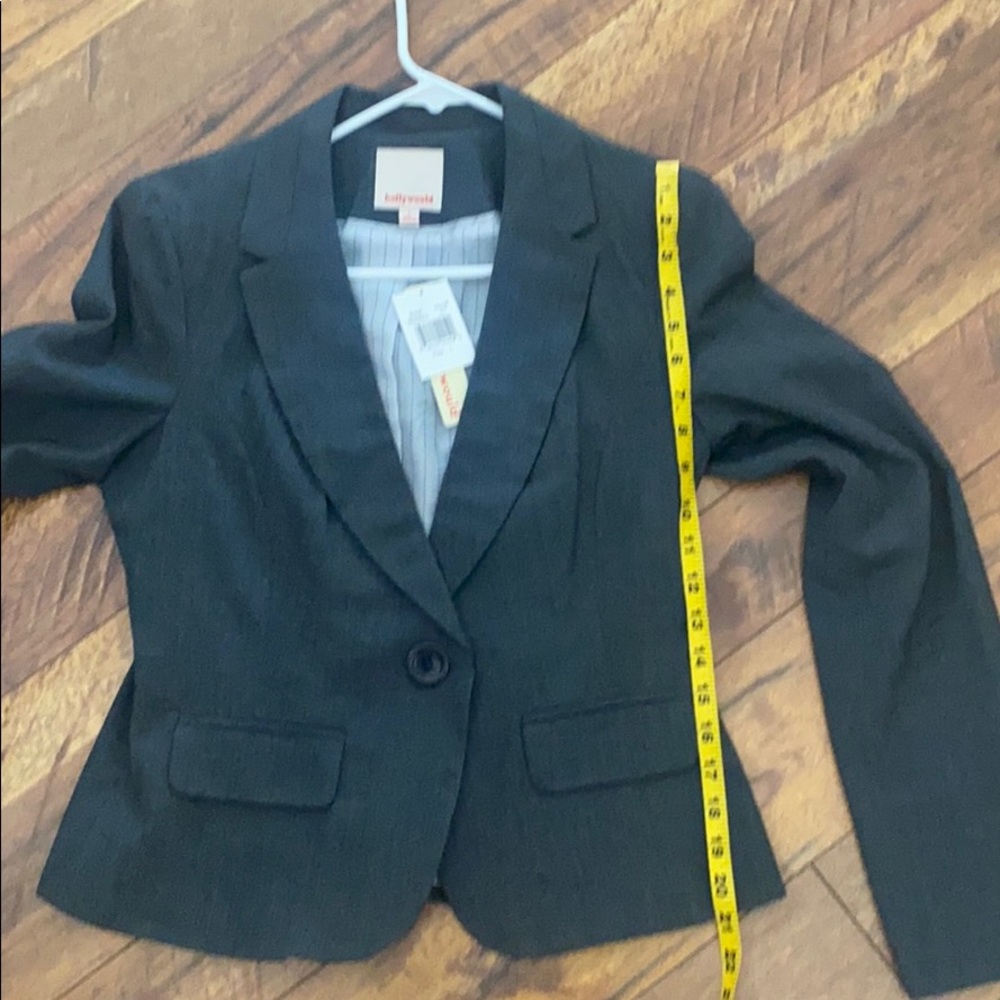 Gray single button blazer - Picture 6 of 7